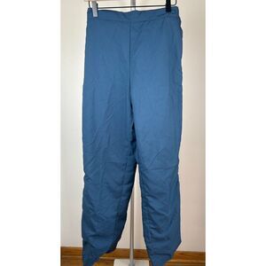 FORRESTER'S Navy Blue Elastic Waist Rain Pants Snap Zipper Golf Lined Size M